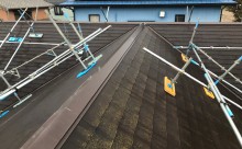 愛知県西三河西尾市安城市屋根塗装太陽光高反射遮熱塗装色褪せ欠けクラック汚れ現状